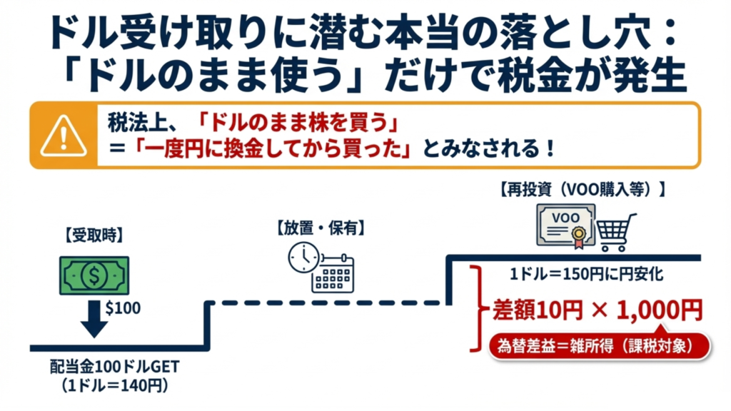 為替差益が発生する仕組みの図解